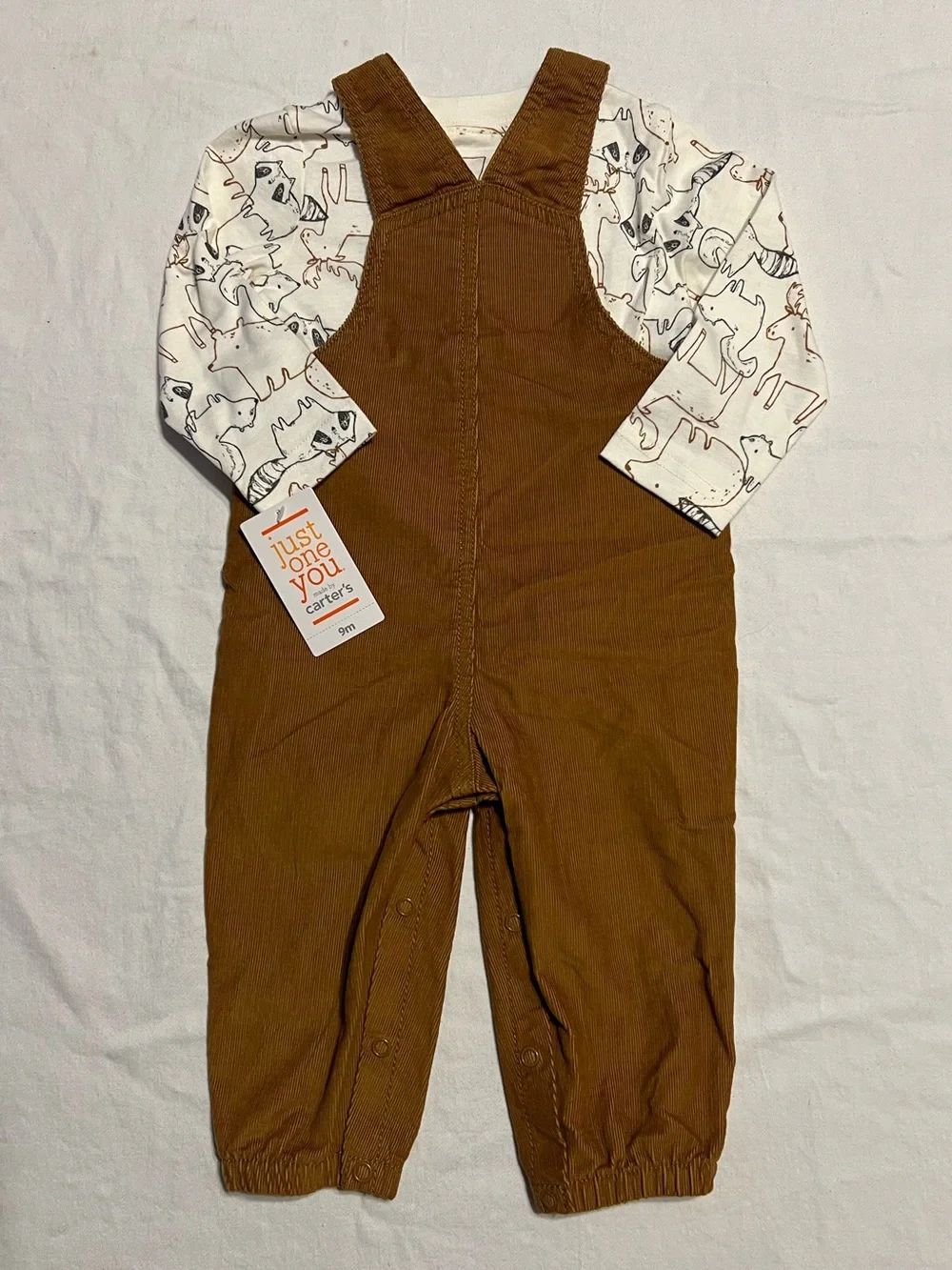 Carter's Rust Brown Corduroy Overalls for Kids